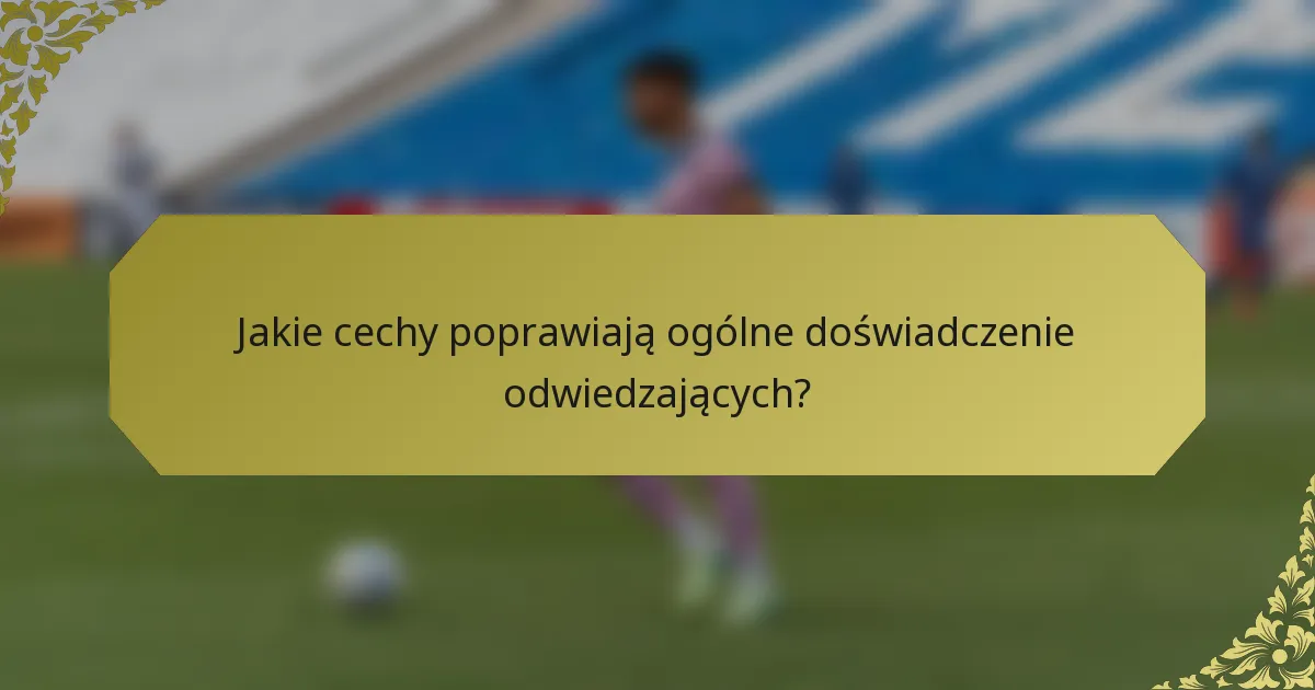 Jakie cechy poprawiają ogólne doświadczenie odwiedzających?